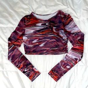 URBAN OUTFITTERS marble crop top size small